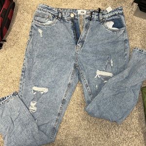 Refuge denim MOM jeans light wash and distressed brand new no tags